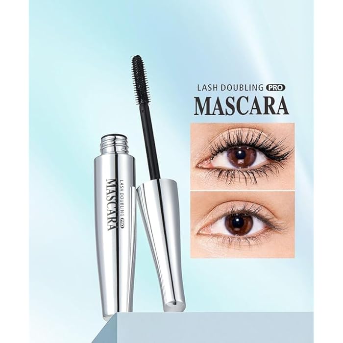 Doubling Mascara – Volumizing, Incredible Length in 2 Coats – Long-Stay, Zero Clumps, Hypoallergenic (Black) - Image 3